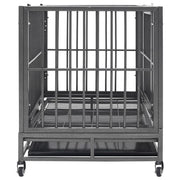 Dog Cage with Wheels Steel 40.2"x28.3"x33.5"