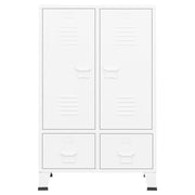 Industrial Wardrobe White 26.4"x13.8"x42.1" Steel