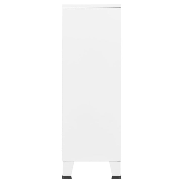 Industrial Wardrobe White 26.4"x13.8"x42.1" Steel