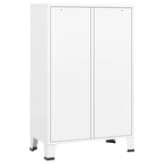 Industrial Wardrobe White 26.4"x13.8"x42.1" Steel