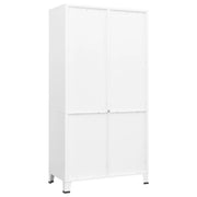 Industrial Wardrobe White 35.4"x19.7"x70.9" Metal