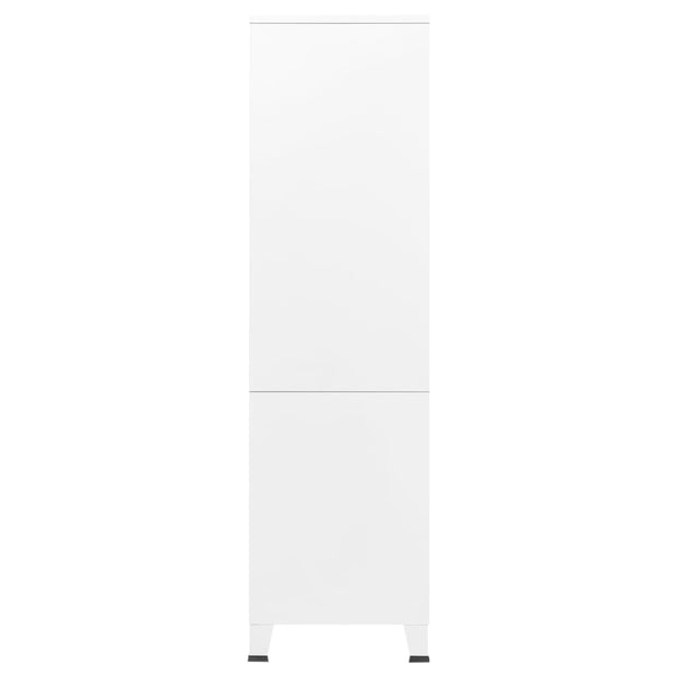 Industrial Wardrobe White 35.4"x19.7"x70.9" Metal