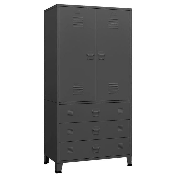 Industrial Wardrobe Anthracite 35.4"x19.7"x70.9" Metal