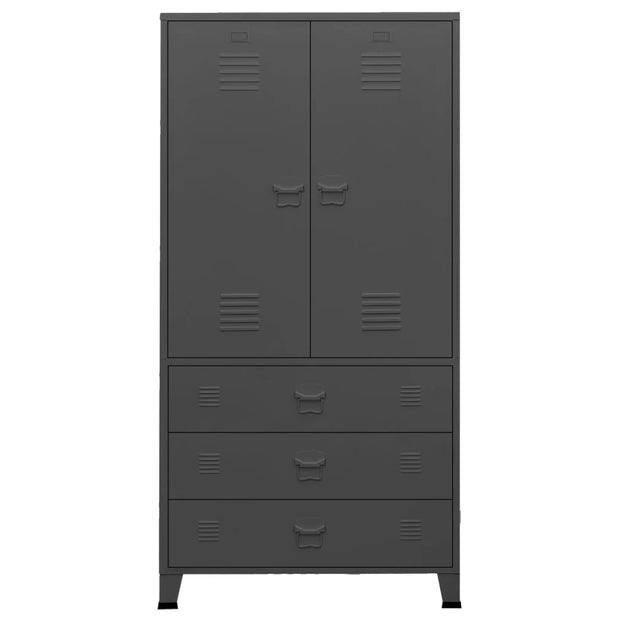 Industrial Wardrobe Anthracite 35.4"x19.7"x70.9" Metal