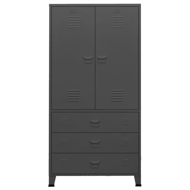 Industrial Wardrobe Anthracite 35.4"x19.7"x70.9" Metal