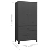 Industrial Wardrobe Anthracite 35.4"x19.7"x70.9" Metal