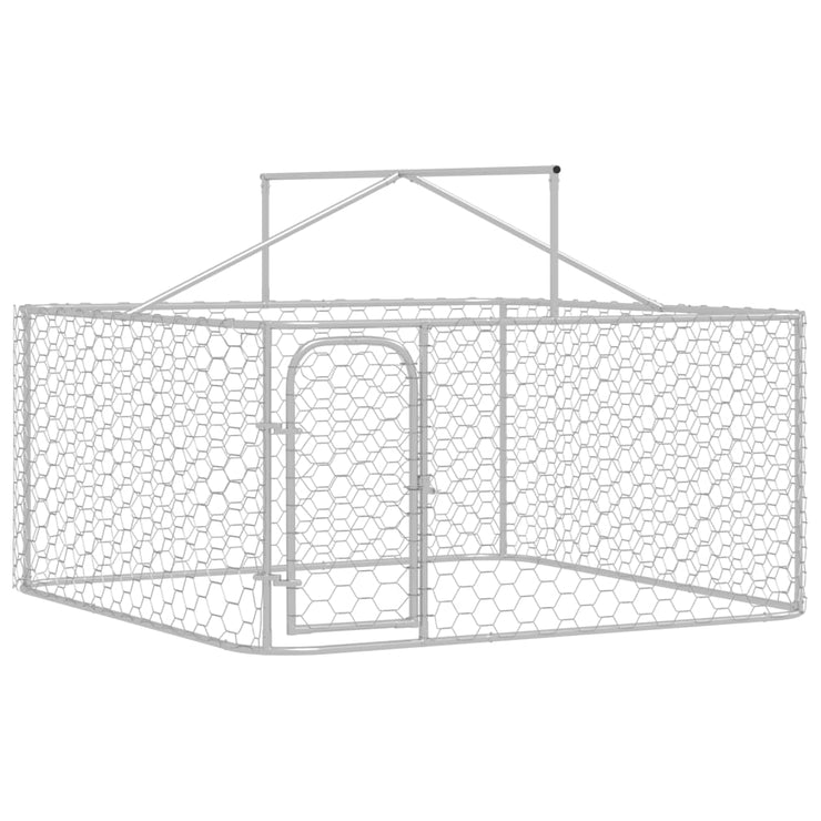 Outdoor Dog Kennel with Roof 78.7"x78.7"x59.1"