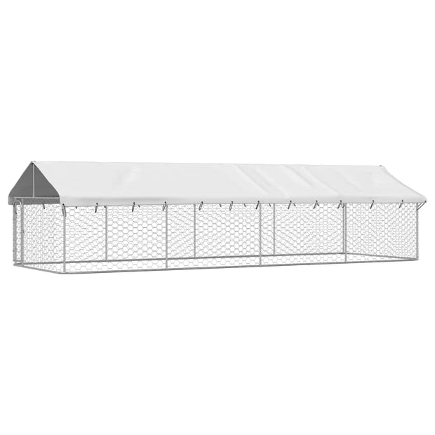 Outdoor Dog Kennel with Roof 236.2"x78.7"x59.1"