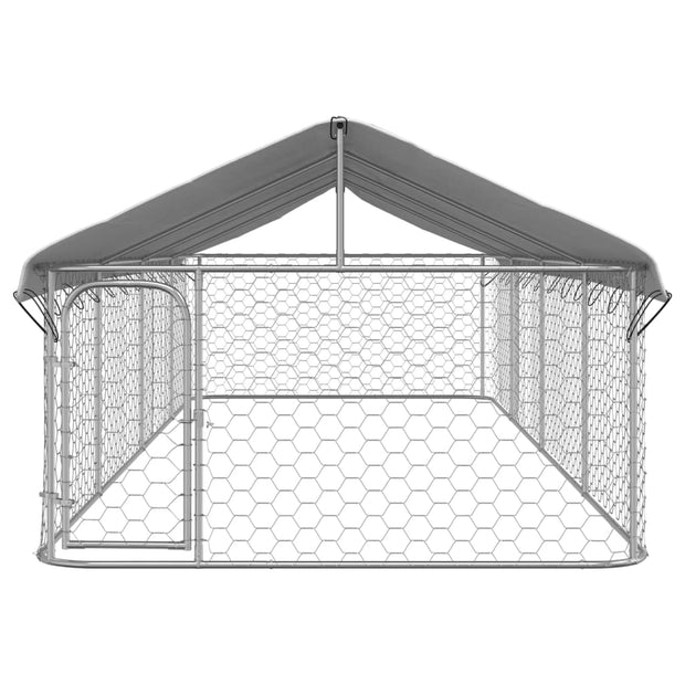 Outdoor Dog Kennel with Roof 236.2"x78.7"x59.1"