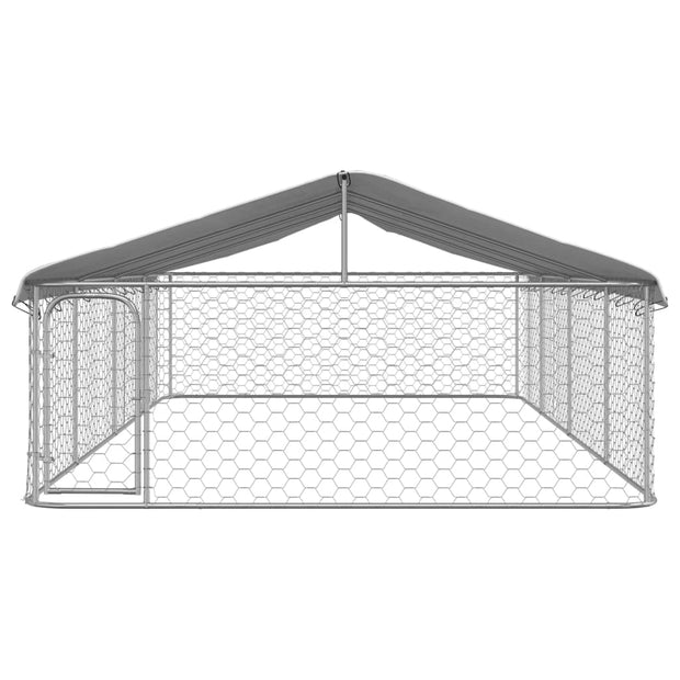 Outdoor Dog Kennel with Roof 236.2"x118.1"x59.1"