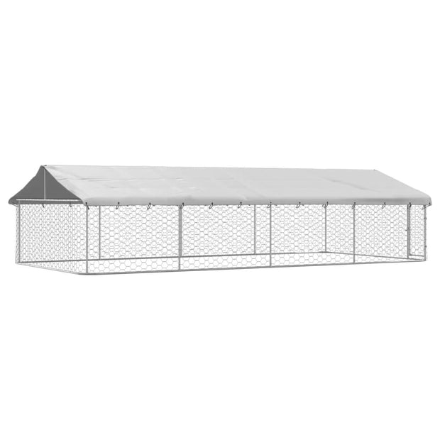 Outdoor Dog Kennel with Roof 236.2"x118.1"x59.1"