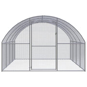 Outdoor Chicken Coop 9.8'x13.1'x6.6' Galvanized Steel