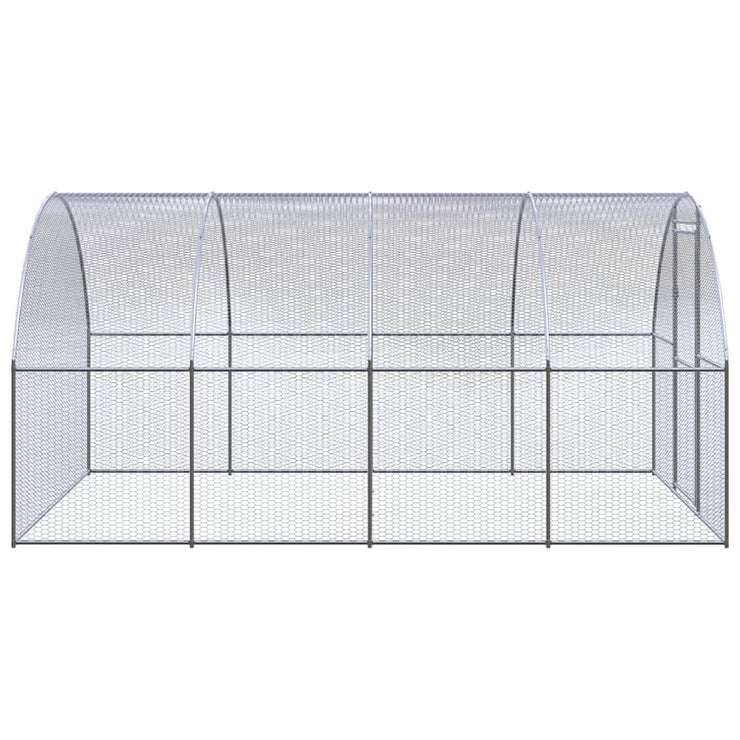 Outdoor Chicken Coop 9.8'x13.1'x6.6' Galvanized Steel