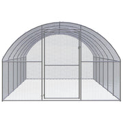 Outdoor Chicken Coop 9.8'x19.7'x6.6' Galvanized Steel