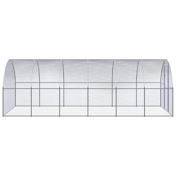 Outdoor Chicken Coop 9.8'x19.7'x6.6' Galvanized Steel