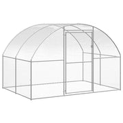 Outdoor Chicken Coop 9.8'x39.4'x6.6' Galvanized Steel