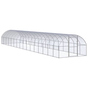 Outdoor Chicken Coop 9.8'x52.5'x6.6' Galvanized Steel