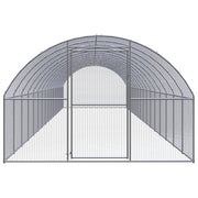 Outdoor Chicken Coop 9.8'x52.5'x6.6' Galvanized Steel