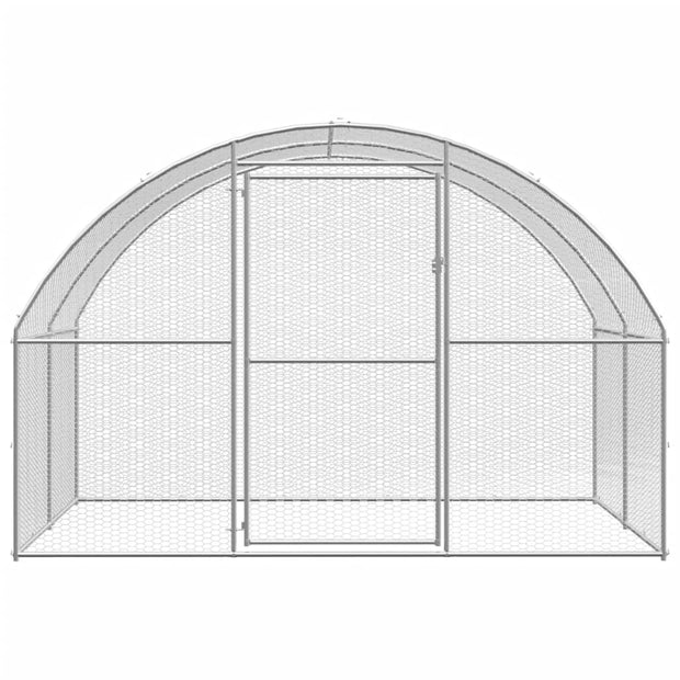 Outdoor Chicken Coop 9.8'x52.5'x6.6' Galvanized Steel