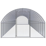 Outdoor Chicken Coop 9.8'x65.6'x6.6' Galvanized Steel