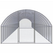 Outdoor Chicken Coop 9.8'x78.7'x6.6' Galvanized Steel