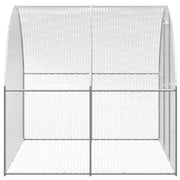 Outdoor Chicken Coop 9.8'x78.7'x6.6' Galvanized Steel