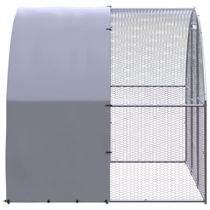 Outdoor Chicken Coop 9.8'x6.6'x6.6' Galvanized Steel