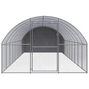 Outdoor Chicken Coop 9.8'x32.8'x6.6' Galvanized Steel