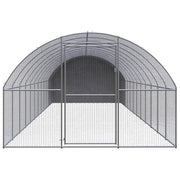 Outdoor Chicken Coop 9.8'x39.4'x6.6' Galvanized Steel