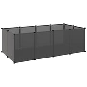 Small Animal Cage Black 56.7"x29.1"x18.3" PP and Steel