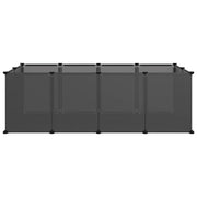 Small Animal Cage Black 56.7"x29.1"x18.3" PP and Steel