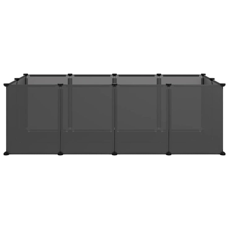 Small Animal Cage Black 56.7"x29.1"x18.3" PP and Steel