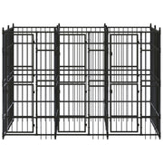 Outdoor Dog Kennel Steel 59.5 ft²