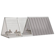 Rabbit Cage Gray 79.3"x31.7"x28" Galvanized Steel