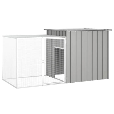 Chicken Cage Gray 78.7"x35.8"x39.4" Galvanized Steel