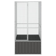 Bird Cage Anthracite 43.7"x42.1"x83.3" Galvanized Steel