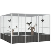 Bird Cage Anthracite 119.1"x127.8"x83.3" Galvanized Steel