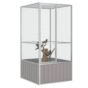 Bird Cage Gray 43.7"x42.1"x83.3" Galvanized Steel