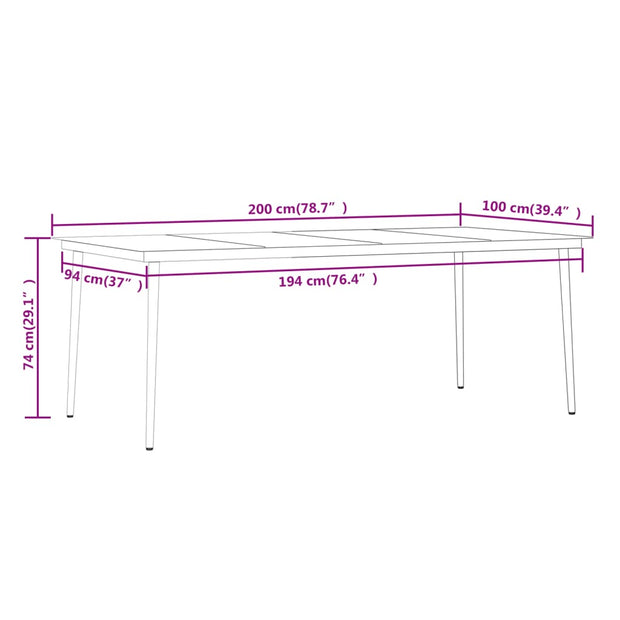 9 Piece Patio Dining Set with Cushions Gray