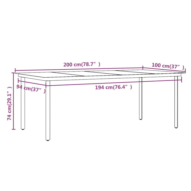 9 Piece Patio Dining Set with Cushions Poly Rattan and Glass