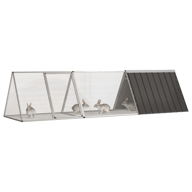 Rabbit Cage Anthracite 119.1"x31.7"x28" Galvanized Steel