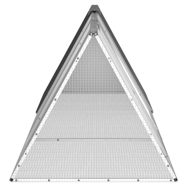 Rabbit Cage Anthracite 119.1"x31.7"x28" Galvanized Steel