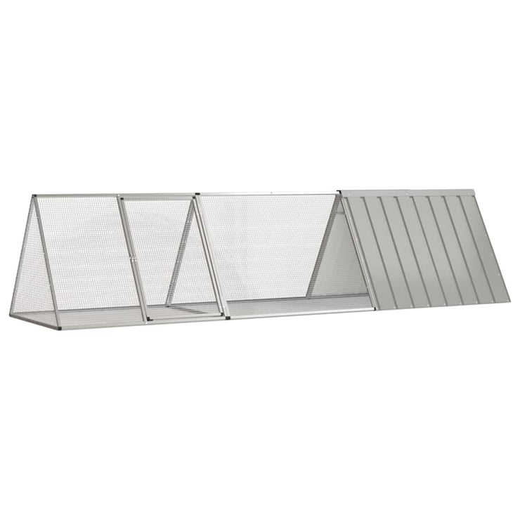 Rabbit Cage Gray 119.1"x31.7"x28" Galvanized Steel