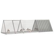 Rabbit Cage Gray 119.1"x31.7"x28" Galvanized Steel