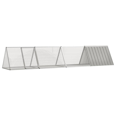 Rabbit Cage Gray 158.9"x31.7"x28" Galvanized Steel