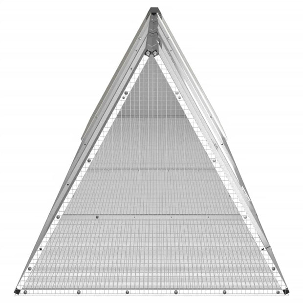 Rabbit Cage Gray 158.9"x31.7"x28" Galvanized Steel