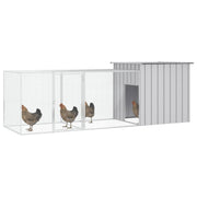 Chicken Cage Gray 118.1"x35.8"x39.4" Galvanized Steel