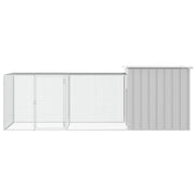 Chicken Cage Gray 118.1"x35.8"x39.4" Galvanized Steel