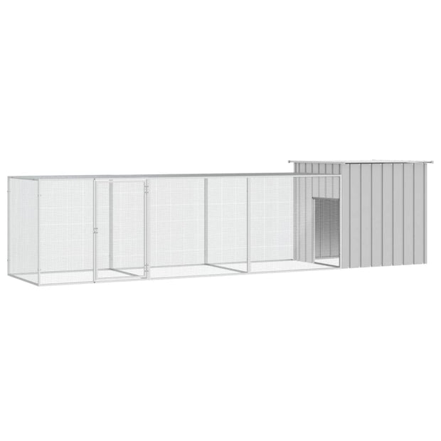 Chicken Cage Gray 157.5"x35.8"x39.4" Galvanized Steel