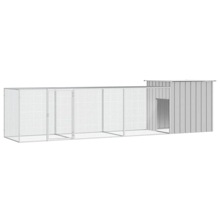 Chicken Cage Gray 157.5"x35.8"x39.4" Galvanized Steel